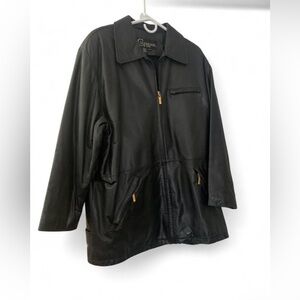 Cole brooks & co black leather jacket goth  size large western moto minimalist